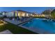 Backyard view showcases a sparkling pool with sun loungers and an outdoor dining area at 10511 E Diffraction Ave, Mesa, AZ 85212