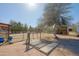 Horse wash rack with concrete slab and rustic metal and wood fencing and a desert view at 13627 E Monument Dr, Scottsdale, AZ 85262