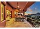 Covered patio with views of the desert landscape and an outdoor dining area at 15106 E Miravista --, Fountain Hills, AZ 85268