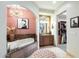 A stylish bathroom features a free standing tub, marble counters, and a designer sputnik chandelier at 15802 N 71St St # 754, Scottsdale, AZ 85254