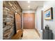 Stylish entryway featuring decorative wood accents and a neutral color palette at 15802 N 71St St # 754, Scottsdale, AZ 85254