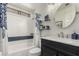 Neat bathroom offering a shower and classic vanity at 2218 E Mallard Ct, Gilbert, AZ 85234