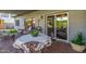 Charming outdoor patio ideal for dining and relaxation at 2218 E Mallard Ct, Gilbert, AZ 85234