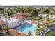 Resort style pool featuring mature palm trees and lounge chairs at 2218 E Mallard Ct, Gilbert, AZ 85234