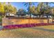 Beautiful Valencia community sign with desert landscaping and well-maintained grounds at 3353 E Nolan Dr, Chandler, AZ 85249