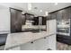 Bright kitchen features stainless appliances, granite countertops, an island, and pendant lighting at 3471 E Azalea Dr, Gilbert, AZ 85298