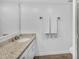 Elegant bathroom with granite countertops, modern fixtures, and walk-in shower at 5033 E Turquoise Ave, Paradise Valley, AZ 85253