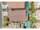 Bird's-eye view of homes featuring private pools and manicured landscapes, showcasing backyard living in a residential area at 696 W Glen Canyon Dr, San Tan Valley, AZ 85140