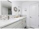 Bathroom featuring dual sinks, modern fixtures, and stylish mosaic backsplash at 8738 E Rose Ln, Scottsdale, AZ 85250