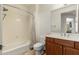 Clean bathroom with a combined shower and tub at 13300 E Via Linda -- # 1054, Scottsdale, AZ 85259
