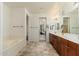 Large bathroom with soaking tub and dual sinks at 13300 E Via Linda -- # 1054, Scottsdale, AZ 85259