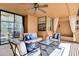Outdoor patio featuring modern furniture, neutral tones, and view of the desert landscape at 17025 E La Montana Dr # 123, Fountain Hills, AZ 85268