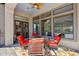 Inviting covered patio with comfortable seating and views of the backyard at 3529 N Boulder Canyon St, Mesa, AZ 85207