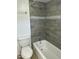 Updated bathroom with tiled shower and bathtub at 510 N Alma School Rd # 259, Mesa, AZ 85201