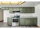 Charming kitchen features granite countertops, stainless steel appliances, and modern gray cabinets at 5434 E Acoma Dr, Scottsdale, AZ 85254