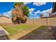Expansive backyard featuring a mature shade tree and a lawn area, perfect for outdoor activities and relaxation at 8014 W Mescal St, Peoria, AZ 85345