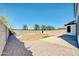 This backyard features a gravel area and a view of the block wall at 9230 N 82Nd Ln, Peoria, AZ 85345