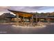 Grand entrance with desert landscaping, native cacti, and mountain views at 12328 E Black Rock Rd, Scottsdale, AZ 85255