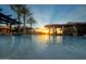 Resort-style pool with sunset views at 36053 N Stoneware Dr, Queen Creek, AZ 85140