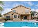 Inviting backyard with sparkling pool, patio, and lounge area; perfect for relaxation and entertaining at 53 W Pecan Pl, Tempe, AZ 85284