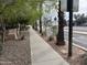 Tree-lined sidewalk next to a street with well-maintained greenery for a pleasant pedestrian experience at 706 E Washington St # 204, Phoenix, AZ 85034