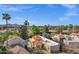 Charming homes, swaying palms, and a refreshing pool come together in this aerial view, under a bright blue sky at 7168 N Via De Amigos --, Scottsdale, AZ 85258