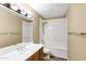 Full bathroom featuring a single vanity, tub, shower, and neutral walls at 7168 N Via De Amigos --, Scottsdale, AZ 85258