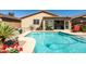 Clean pool with desert landscaping at 1705 W Stephanie Ln, San Tan Valley, AZ 85144