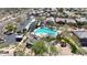 Aerial view of the community pool and park at 3005 W Donatello Dr, Phoenix, AZ 85086