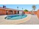 Backyard pool with diving board, dining table and steps into the water at 3624 W Citrus Way, Phoenix, AZ 85019