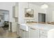 Bright kitchen featuring a marble island, farmhouse sink, and modern appliances at 4331 E Avalon Dr, Phoenix, AZ 85018
