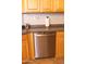 Stainless steel dishwasher and light wood cabinets in the kitchen at 7024 W Tether Trl, Peoria, AZ 85383