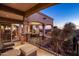 Spacious covered balcony offers outdoor seating with stunning mountain views and sunset at 9920 E Honey Mesquite Dr # 155, Scottsdale, AZ 85262