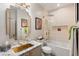 Stylish bathroom featuring granite counters, and glass shower at 12860 W Junipero Dr, Sun City West, AZ 85375