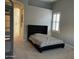 Bedroom with large windows and shutters. Carpeted floor at 1444 W Spruce Dr, Chandler, AZ 85286
