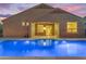 The home offers a beautiful pool and patio area to enjoy at 22186 E Via Del Verde --, Queen Creek, AZ 85142