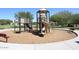 playground with a slide, climbing structures, and benches on engineered wood fiber, within a community park at 24113 N 26Th Pl, Phoenix, AZ 85024