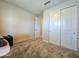 Neutral bedroom with carpeted floor and walk-in closet with natural light at 24552 W Hilton Ave, Buckeye, AZ 85326