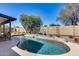 Sparkling pool with a rock border, desert landscaping, and a tranquil ambiance at 3325 N Desoto St, Chandler, AZ 85224