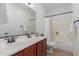 Bathroom featuring single vanity, shower, tub, and toilet at 3467 S Falcon Dr, Gilbert, AZ 85297