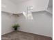Walk-in closet featuring neutral carpet, white walls, shelving and one small window for natural light at 3467 S Falcon Dr, Gilbert, AZ 85297