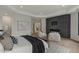 Modern main bedroom showcasing a luxurious king bed, fireplace, and comfortable seating at 6602 N Arizona Biltmore Cir, Phoenix, AZ 85016