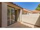 Private balcony with neutral walls and flooring off of the main living area at 9705 E Mountain View Rd # 1064, Scottsdale, AZ 85258