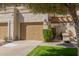 Inviting front entrance with a covered pergola and mature tree at 9705 E Mountain View Rd # 1064, Scottsdale, AZ 85258