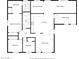 Black and white home floorplan featuring primary bedroom, three bedrooms, two baths, living room, Gathering room, and kitchen at 13202 N 40Th Pl, Phoenix, AZ 85032