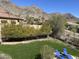 Beautifully landscaped backyard with mountain views, offering a private outdoor retreat at 16401 S 29Th Dr, Phoenix, AZ 85045