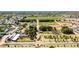 Aerial view showcases farm venue featuring outdoor event spaces with residential and commercial proximity at 1705 E Juanita Ave, Mesa, AZ 85204
