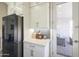Cozy kitchen nook with modern appliances and plenty of natural light, leading to patio access at 17962 W Elm St, Goodyear, AZ 85395