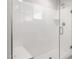A spacious, modern glass shower features a built-in seat and sleek fixtures at 21292 N 270Th Dr, Buckeye, AZ 85396