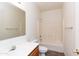 Bathroom featuring vanity with sink, toilet and bath with shower at 2624 E La Costa Dr, Chandler, AZ 85249